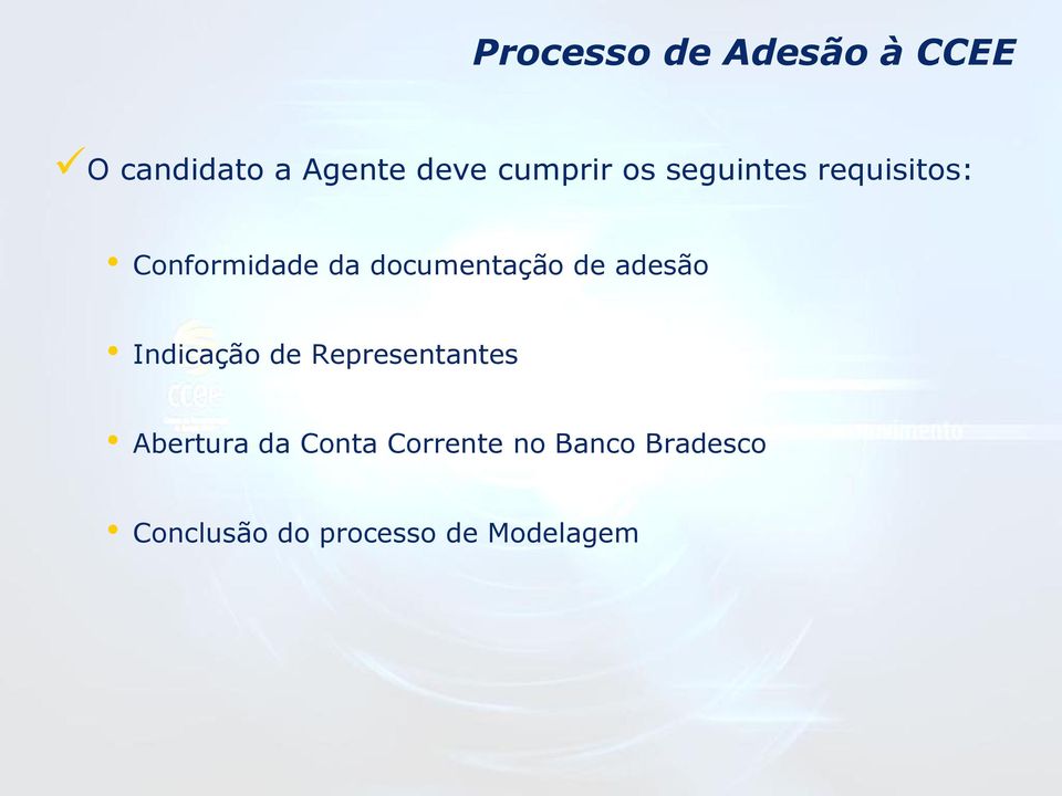 documentação de adesão Indicação de Representantes