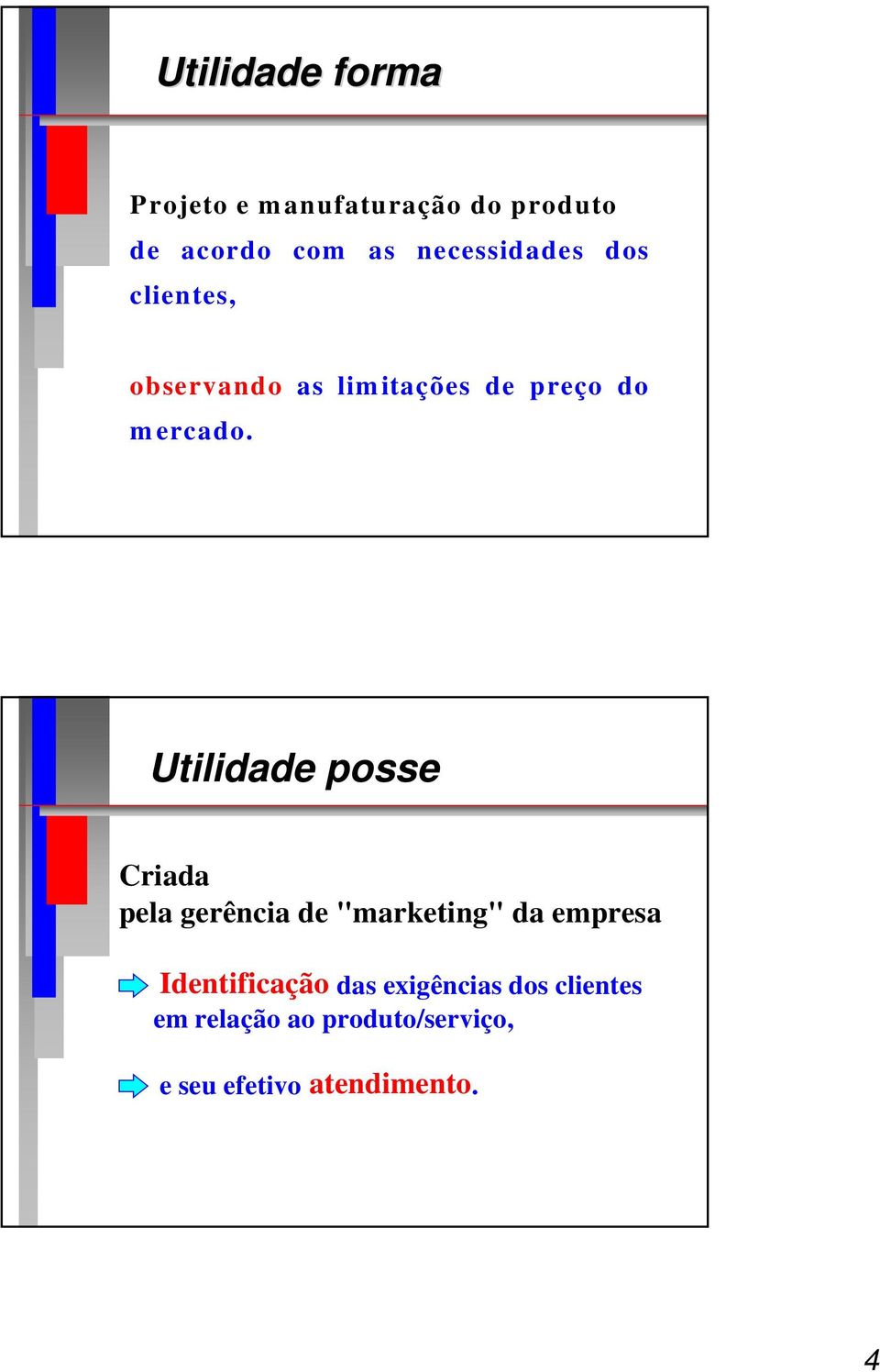 Utilidade posse Criada pela gerência de "marketing" da empresa Identificação