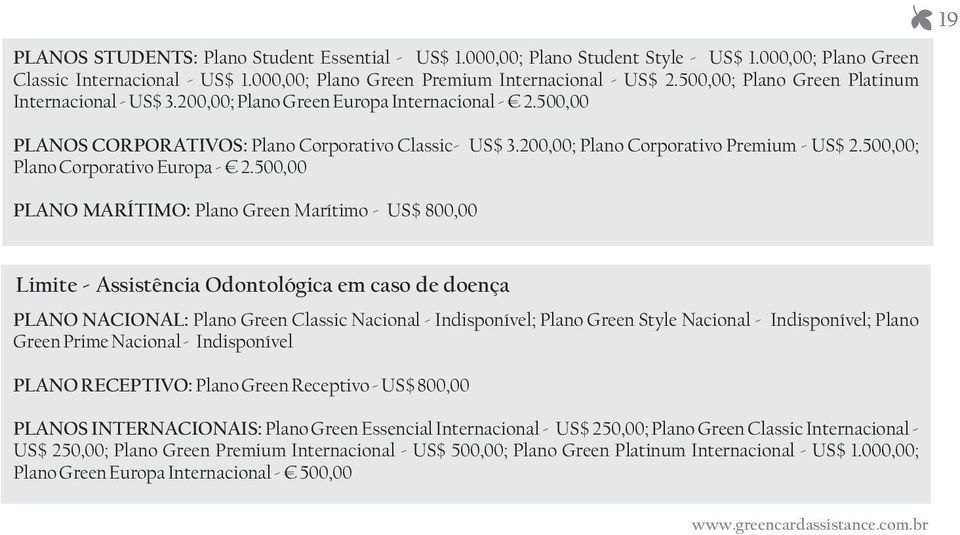 500,00; Plano Corporativo Europa - 2.