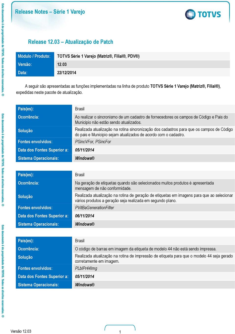 Ao realizar o sincronismo de um cadastro de fornecedores os campos de Código e Pais do Municipio não estão sendo atualizados.