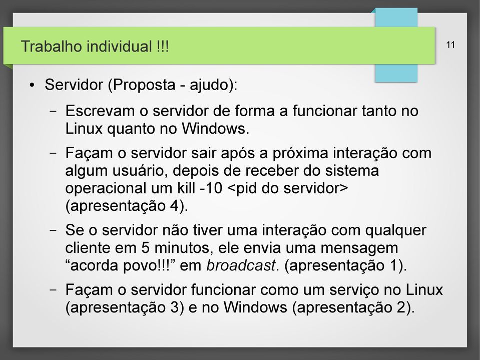 do servidor> (apresentação 4).