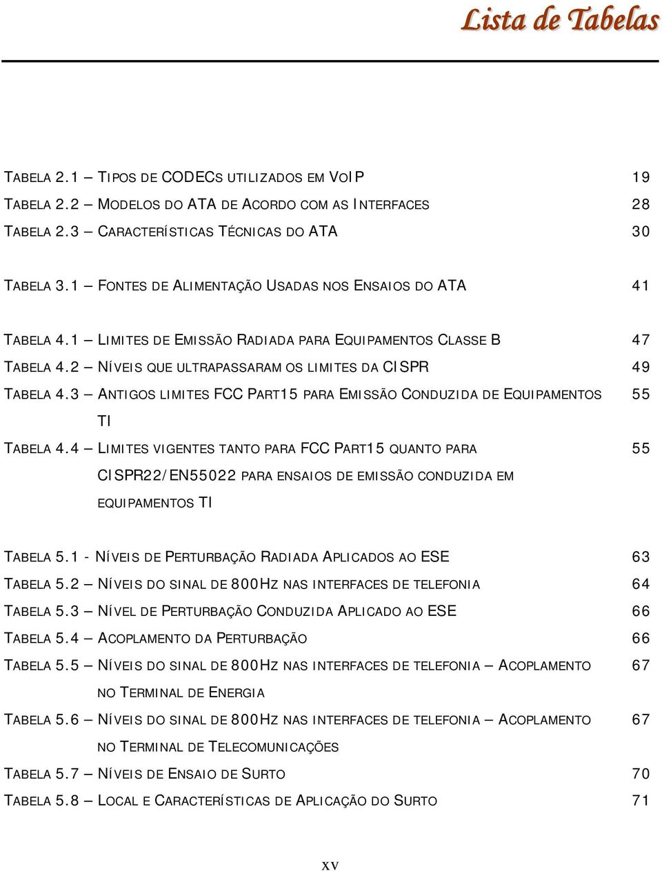 3 ANTIGOS LIMITES FCC PART15 PARA EMISSÃO CONDUZIDA DE EQUIPAMENTOS TI TABELA 4.