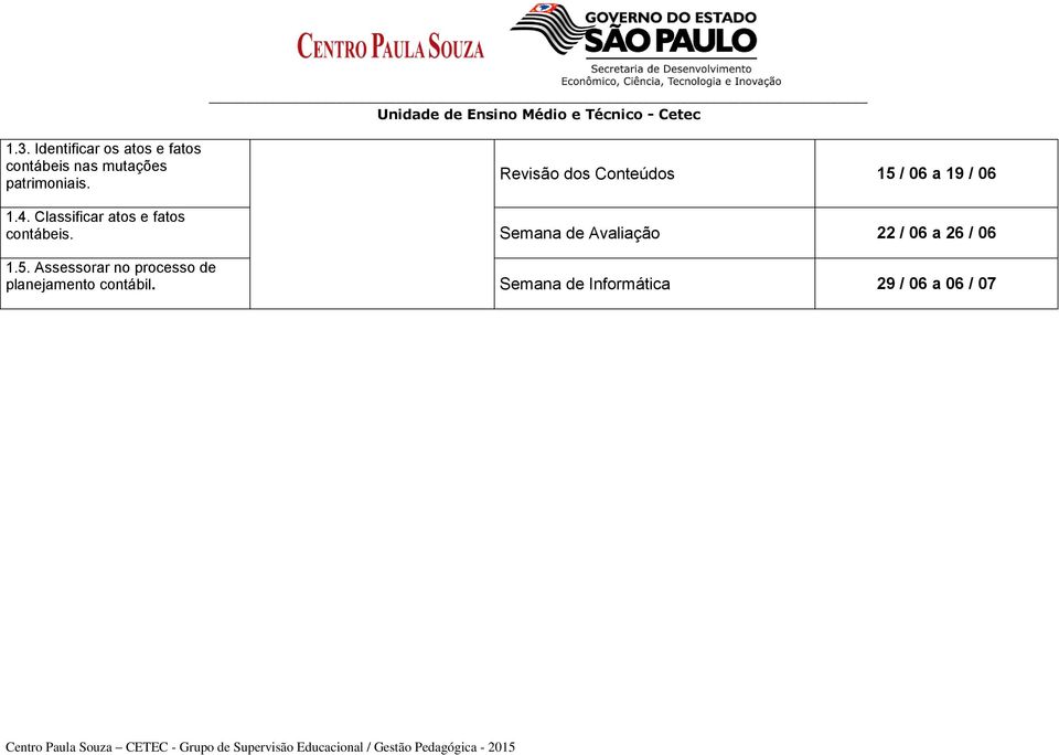 Classificar atos e fatos contábeis.