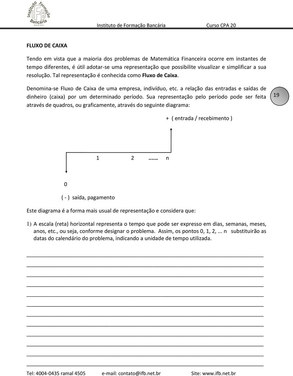 a relação das entradas e saídas de dinheiro (caixa) por um determinado período.