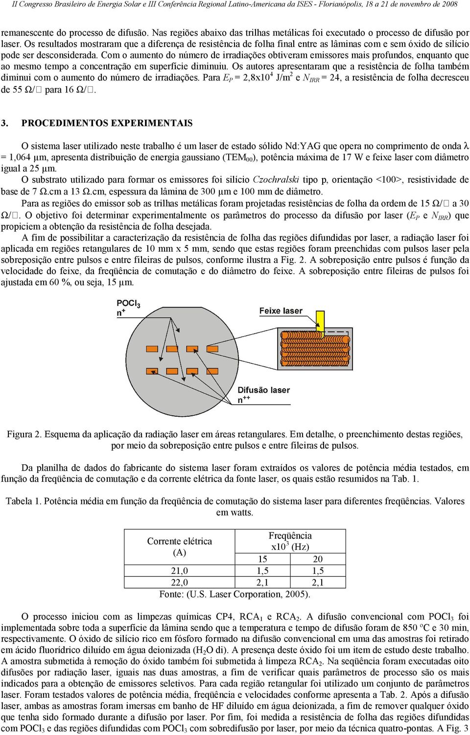 Com o aumento do número de irradiações obtiveram emissores mais profundos, enquanto que ao mesmo tempo a concentração em superfície diminuiu.