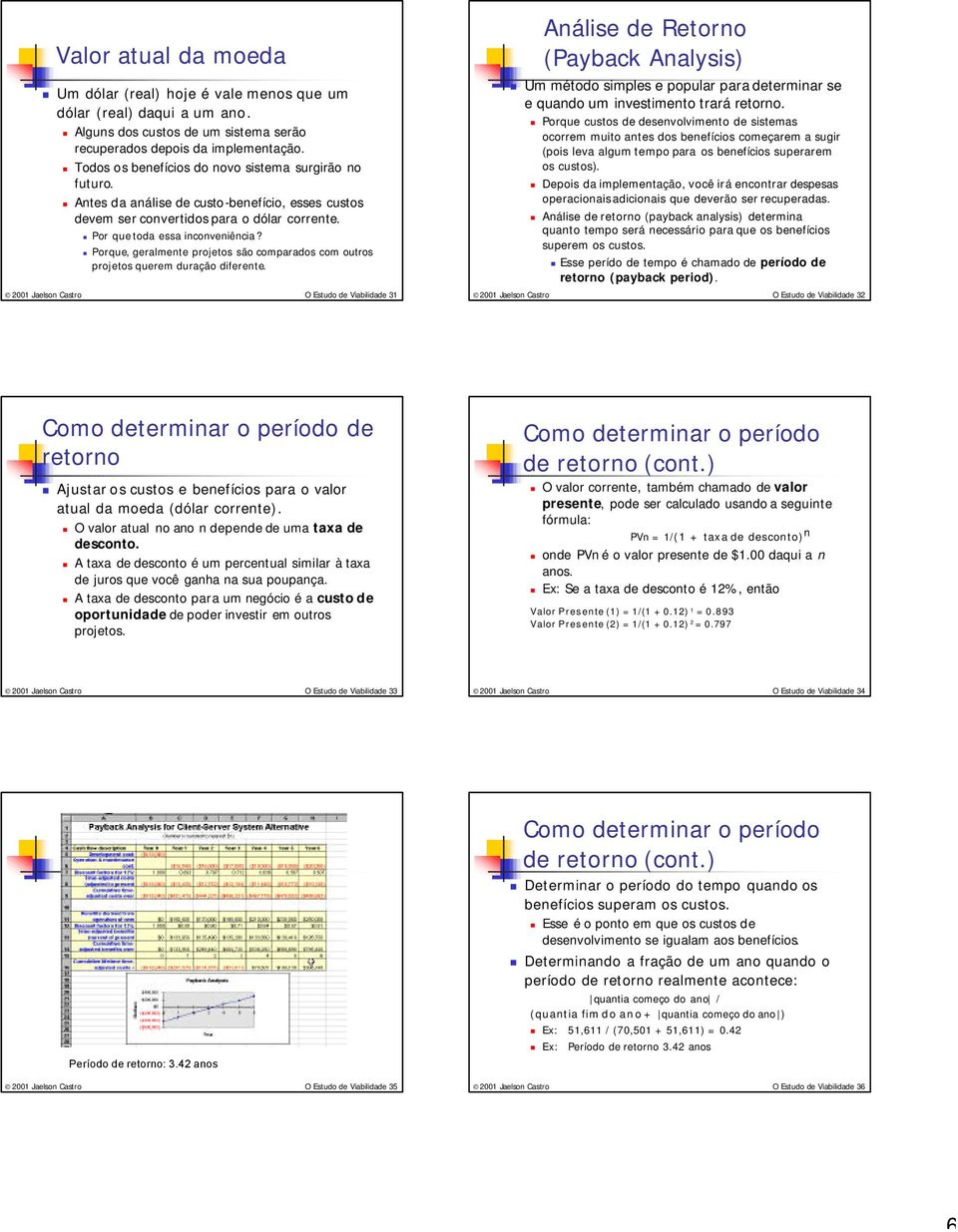 Porque, geralmente projetos são comparados com outros projetos querem duração diferente.