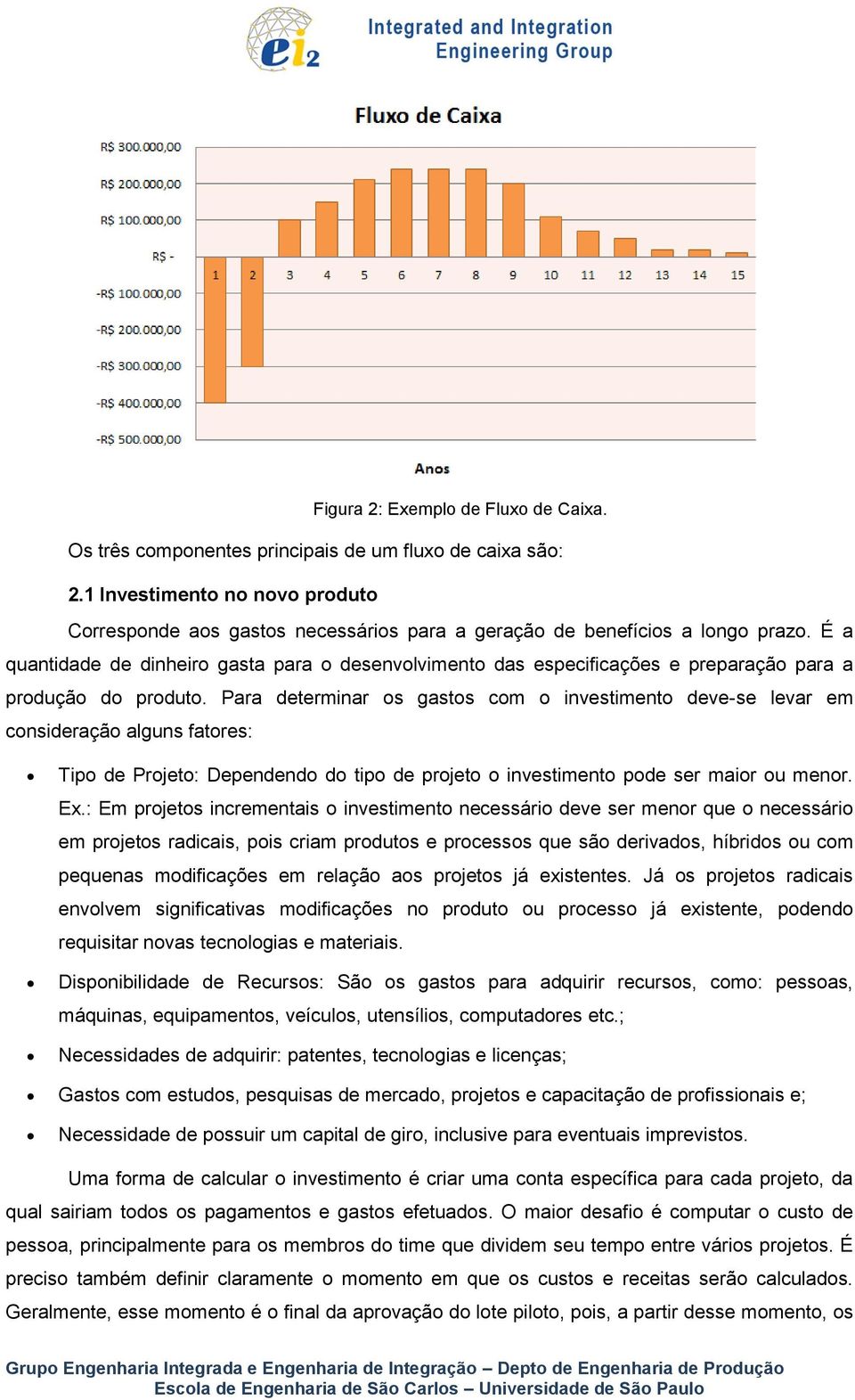 É a quantidade de dinheiro gasta para o desenvolvimento das especificações e preparação para a produção do produto.