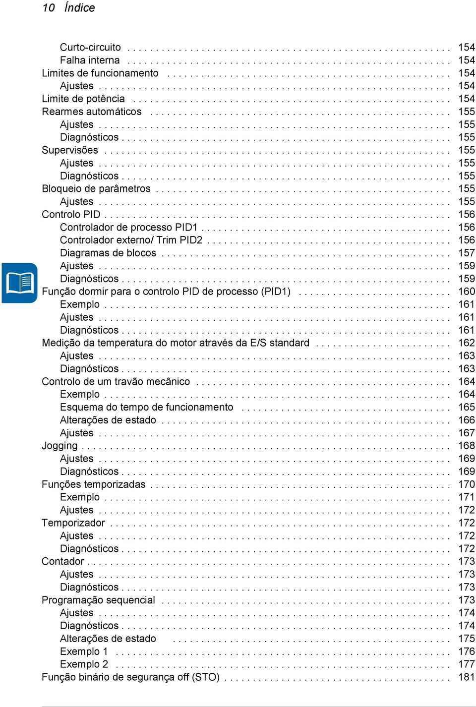 ............................................................. 155 Diagnósticos.......................................................... 155 Supervisões............................................................. 155 Ajustes.