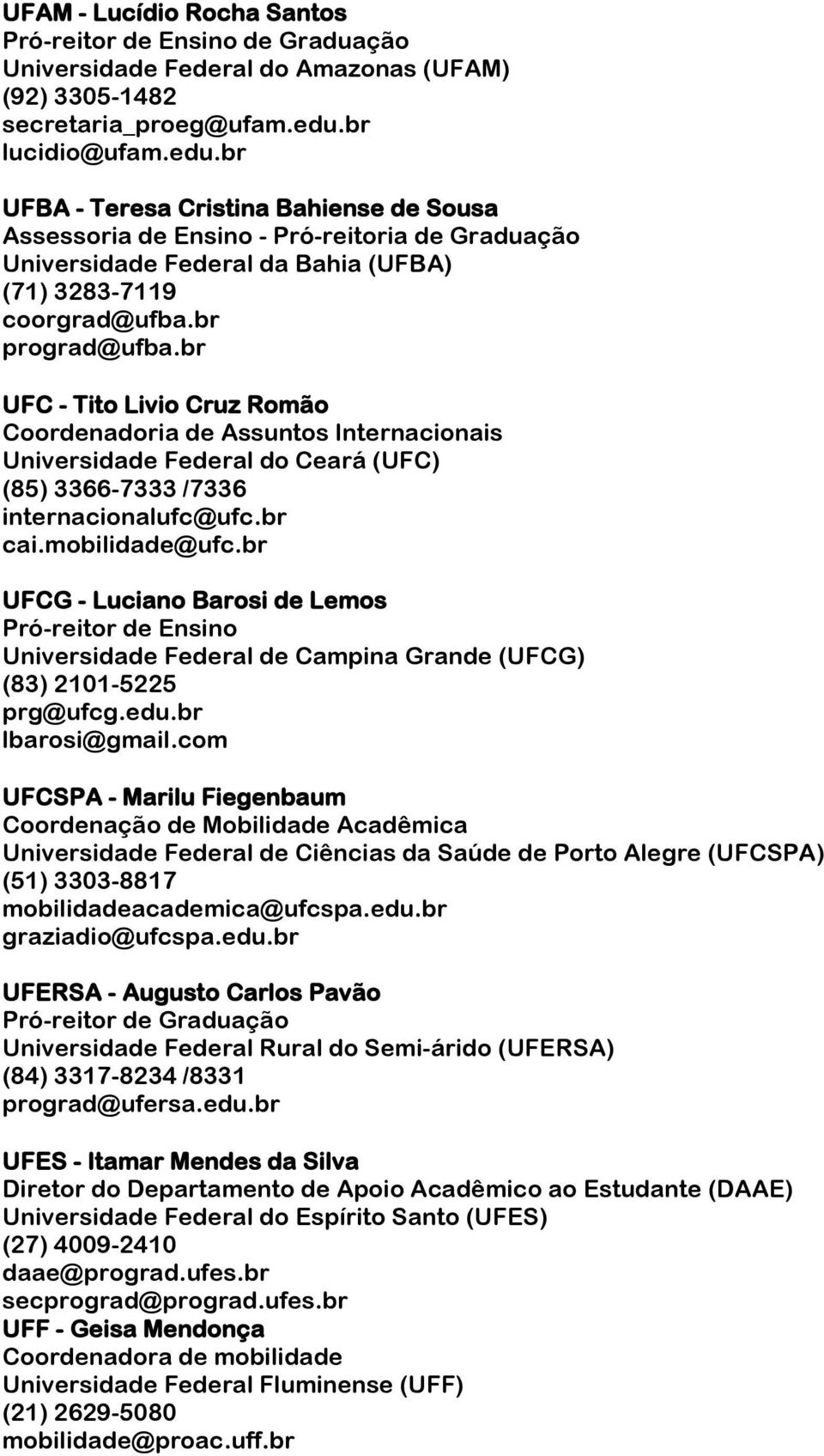 br UFC - Tito Livio Cruz Romão Coordenadoria de Assuntos Internacionais Universidade Federal do Ceará (UFC) (85) 3366-7333 /7336 internacionalufc@ufc.br cai.mobilidade@ufc.