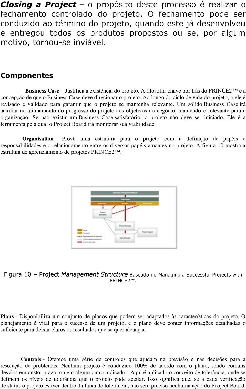 Componentes Business Case Justifica a existência do projeto. A filosofia-chave por trás do PRINCE2 é a concepção de que o Business Case deve direcionar o projeto.