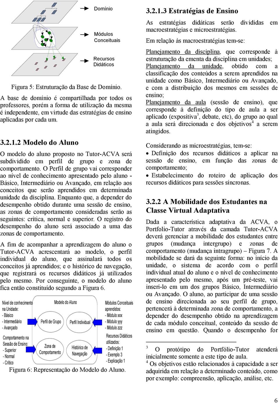 2 Modelo do Aluno O modelo do aluno proposto no Tutor-ACVA será subdividido em perfil de grupo e zona de comportamento.