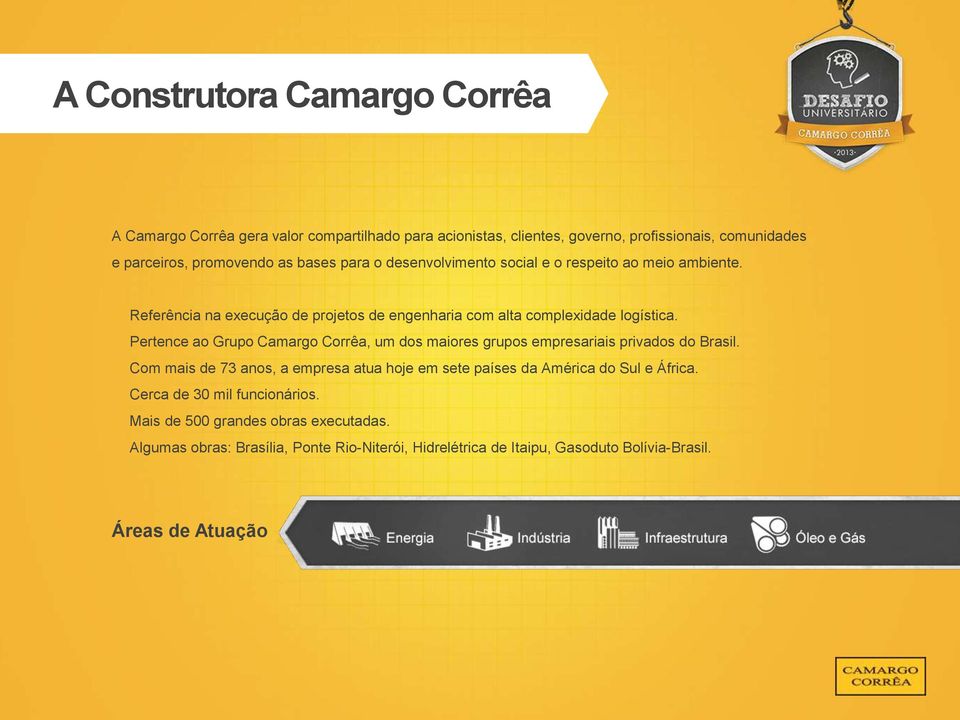 Pertence ao Grupo Camargo Corrêa, um dos maiores grupos empresariais privados do Brasil.