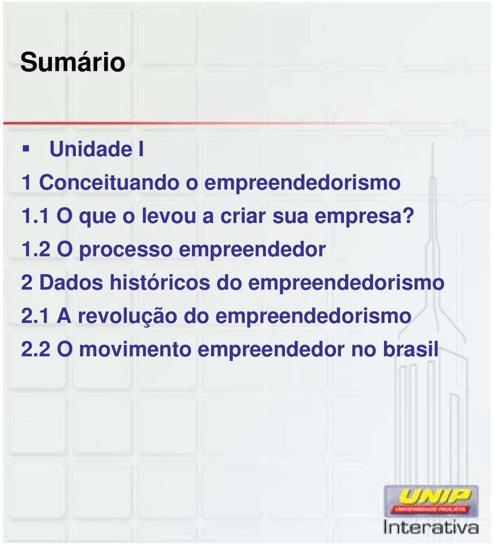 2 O processo empreendedor 2 Dados históricos do