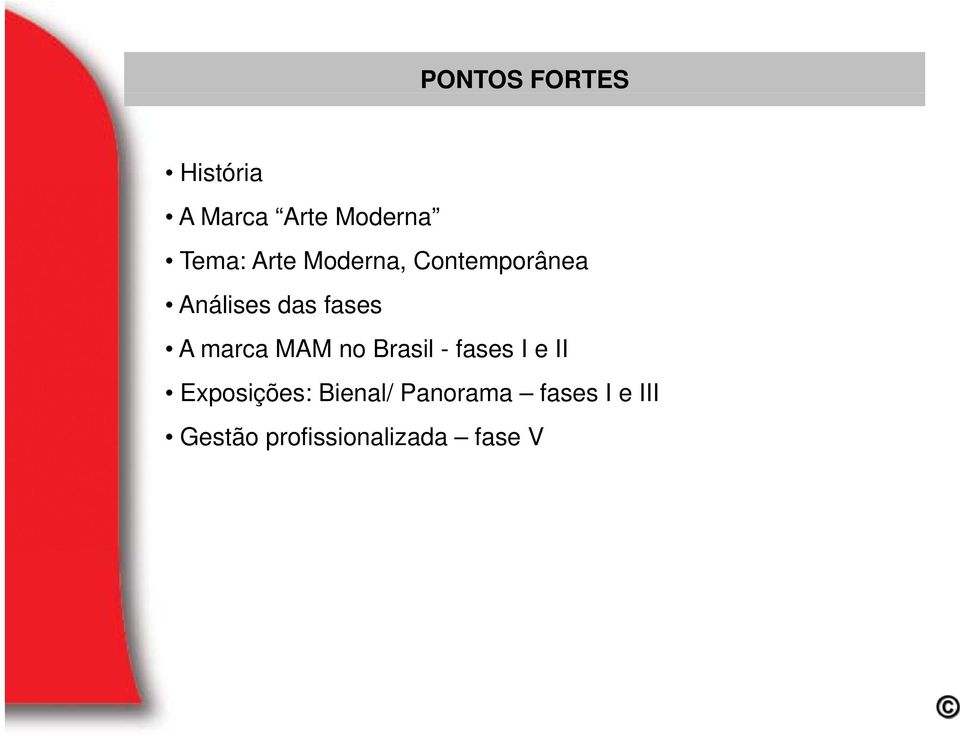 marca MAM no Brasil - fases I e II Exposições: