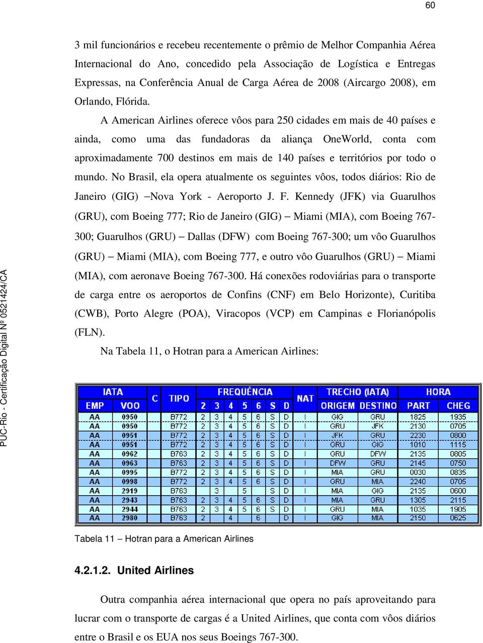 A American Airlines oferece vôos para 250 cidades em mais de 40 países e ainda, como uma das fundadoras da aliança OneWorld, conta com aproximadamente 700 destinos em mais de 140 países e territórios