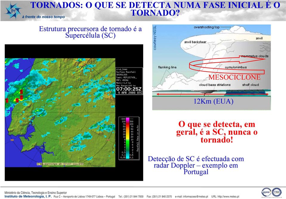 MESOCICLONE 12Km (EUA) O que se detecta, em geral, é a SC,