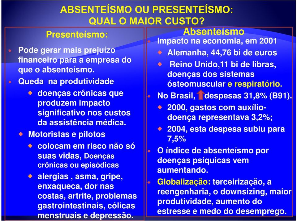 Motoristas e pilotos colocam em risco não só suas vidas, Doenças crônicas ou episódicas alergias, asma, gripe, enxaqueca, dor nas costas, artrite, problemas gastrointestinais, cólicas menstruais e