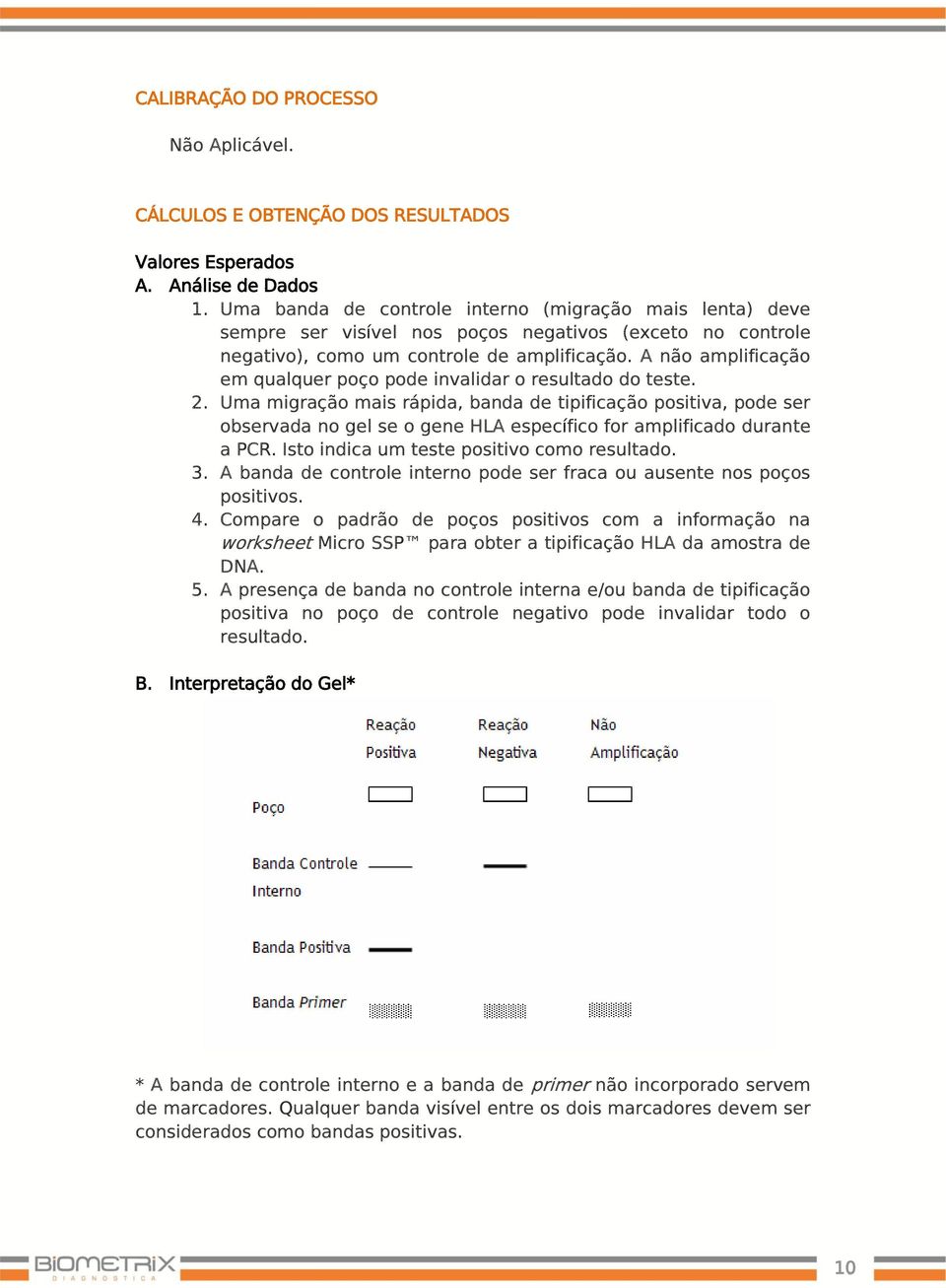 A não amplificação em qualquer poço pode invalidar o resultado do teste. 2.