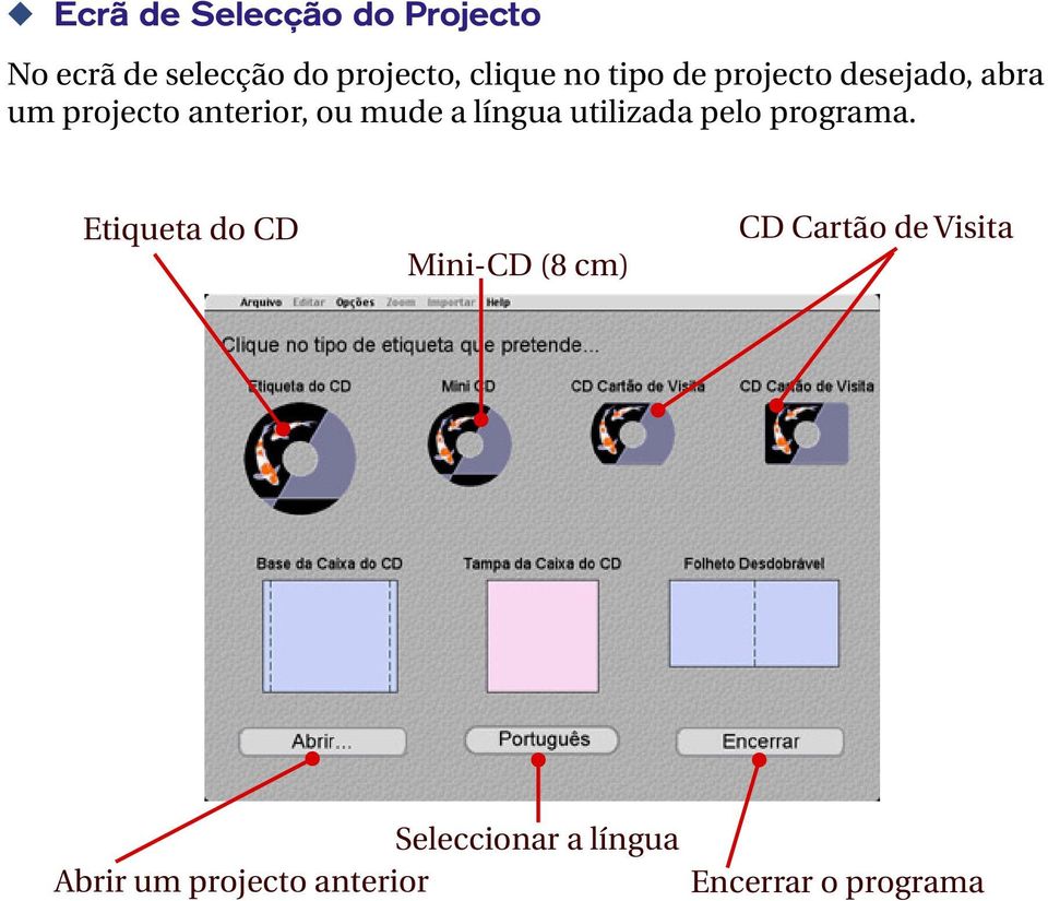 utilizada pelo programa.