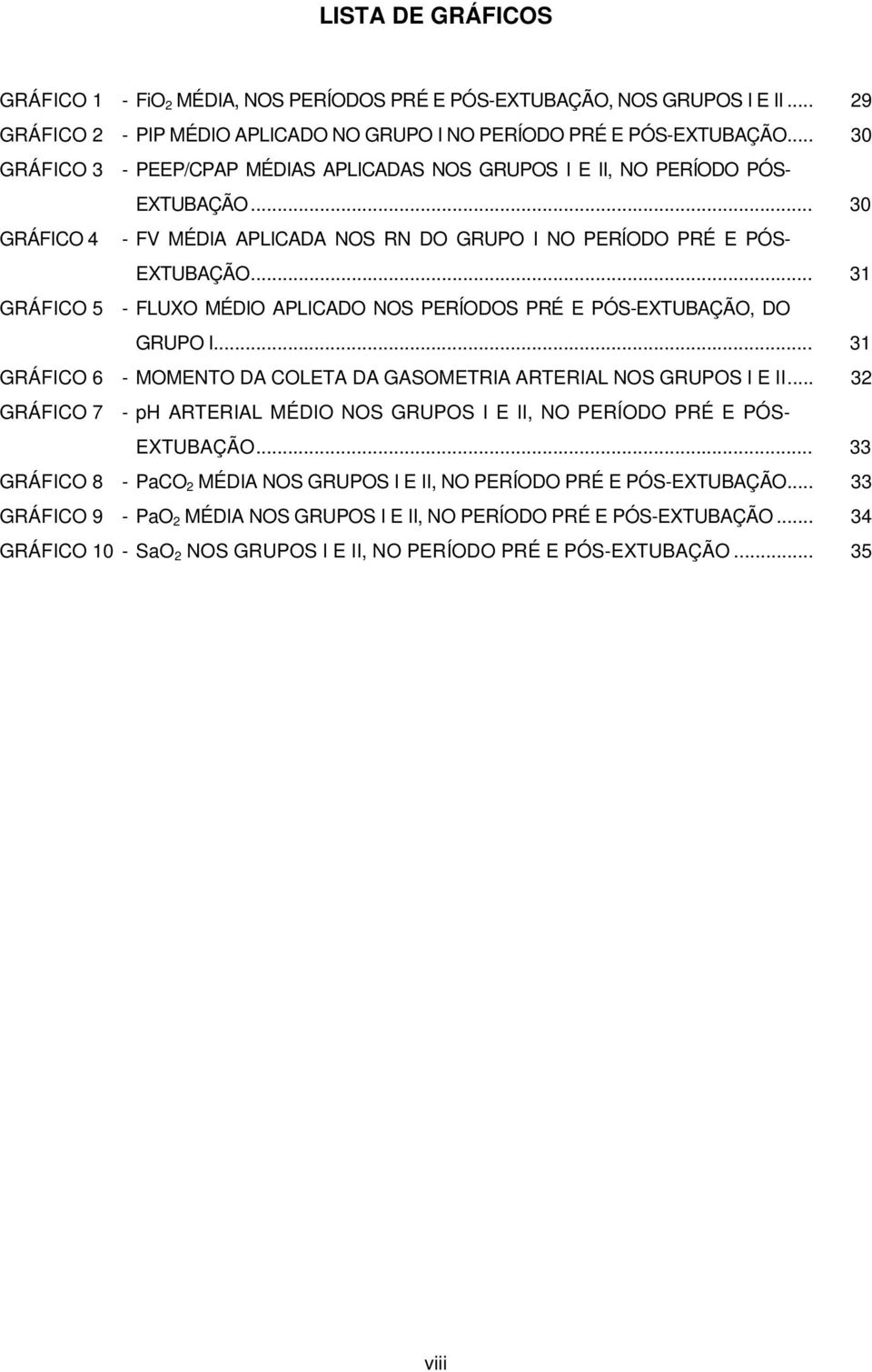 .. 31 GRÁFICO 5 - FLUXO MÉDIO APLICADO NOS PERÍODOS PRÉ E PÓS-EXTUBAÇÃO, DO GRUPO I... 31 GRÁFICO 6 - MOMENTO DA COLETA DA GASOMETRIA ARTERIAL NOS GRUPOS I E II.