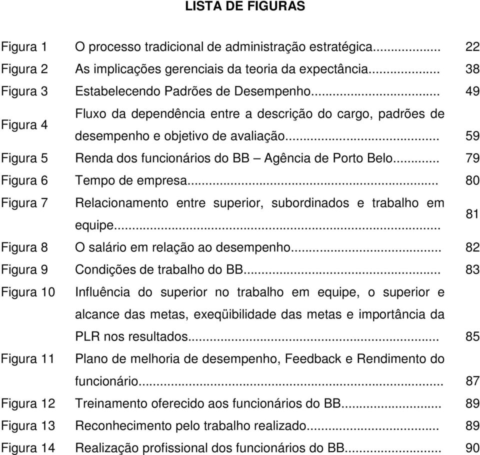 .. 79 Figura 6 Tempo de empresa... 80 Figura 7 Relacionamento entre superior, subordinados e trabalho em equipe... 81 Figura 8 O salário em relação ao desempenho.