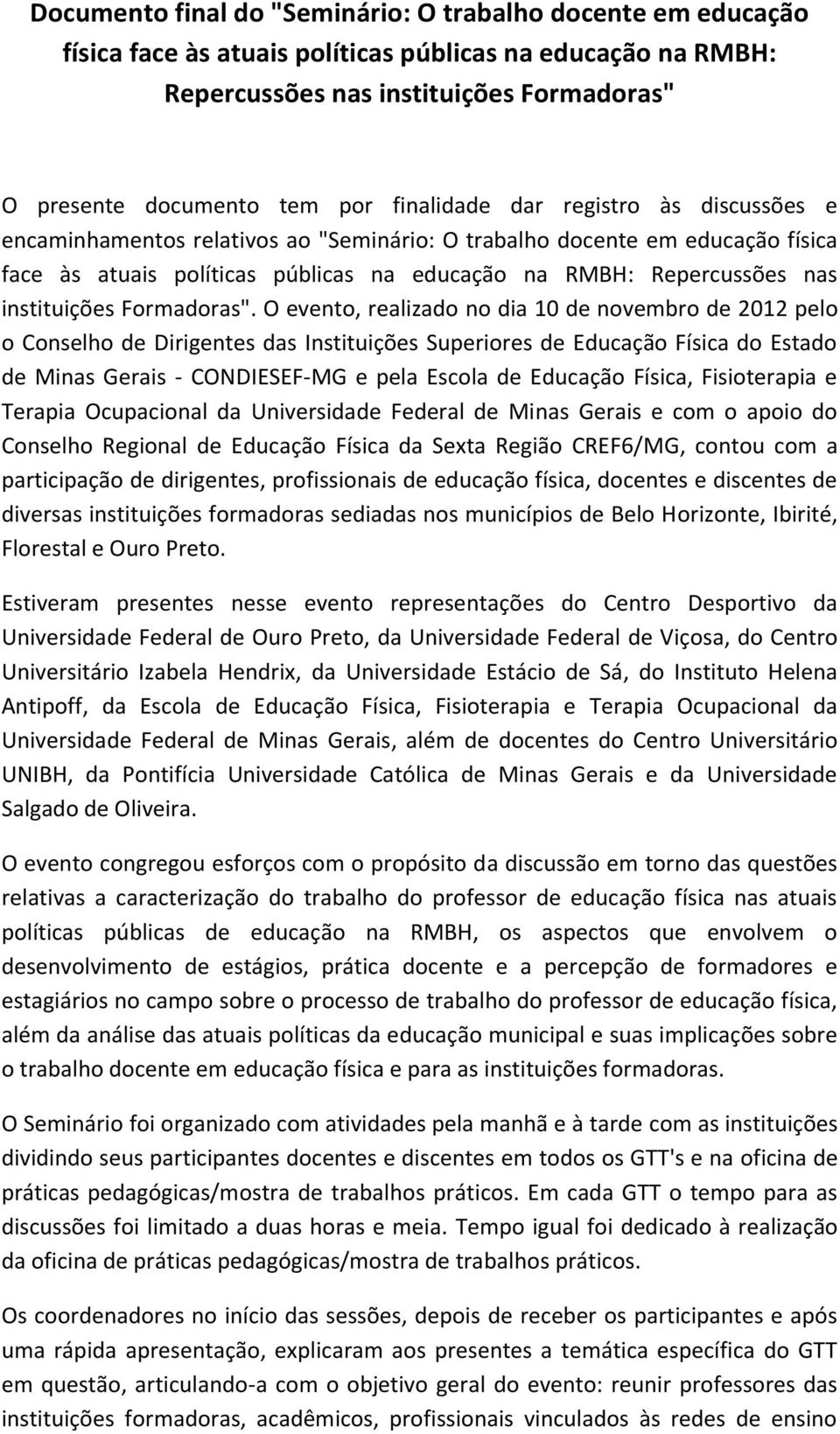 instituições Formadoras".