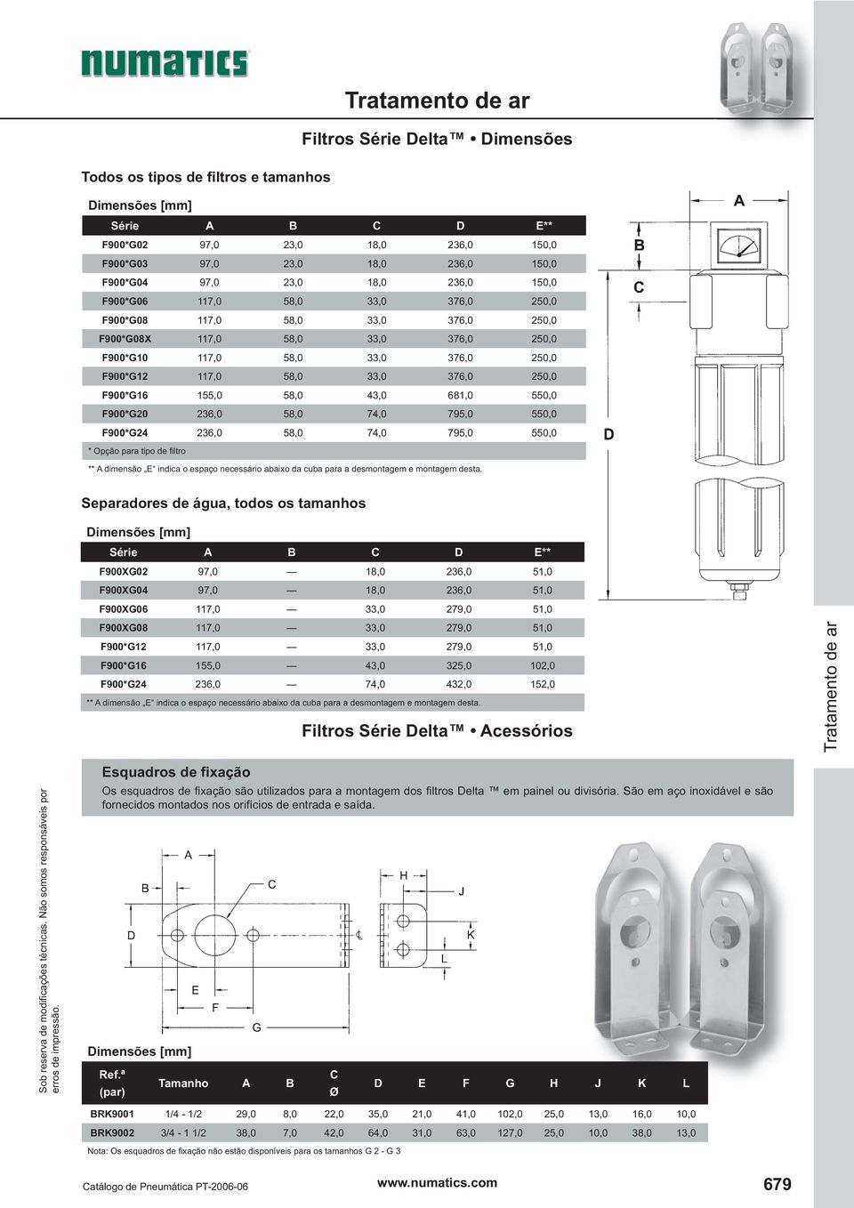 155,0 58,0 43,0 681,0 550,0 F900*G20 236,0 58,0 74,0 795,0 550,0 F900*G24 236,0 58,0 74,0 795,0 550,0 * para tipo de fi ltro ** A dimensão E indica o espaço necessário abaixo da cuba para a