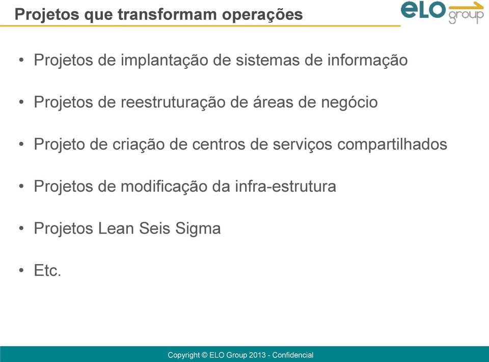 negócio Projeto de criação de centros de serviços compartilhados