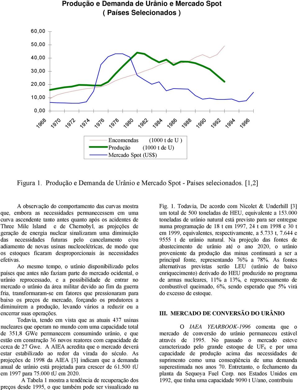 [1,2] A observação do comportamento das curvas mostra que, embora as necessidades permanecessem em uma curva ascendente tanto antes quanto após os acidentes de Three Mile Island e de Chernobyl, as