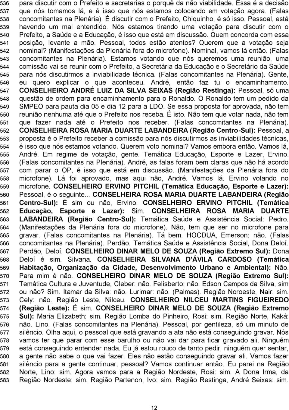 É discutir com o Prefeito, Chiquinho, é só isso. Pessoal, está havendo um mal entendido.