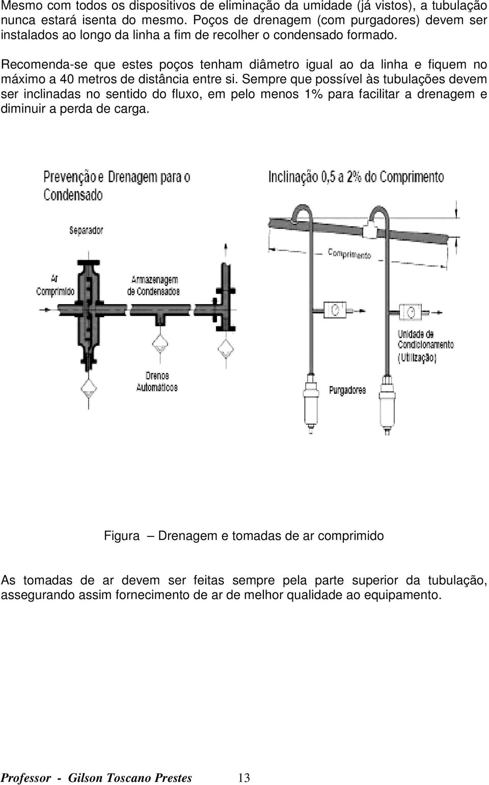 Recomenda-se que estes poços tenham diâmetro igual ao da linha e fiquem no máximo a 40 metros de distância entre si.