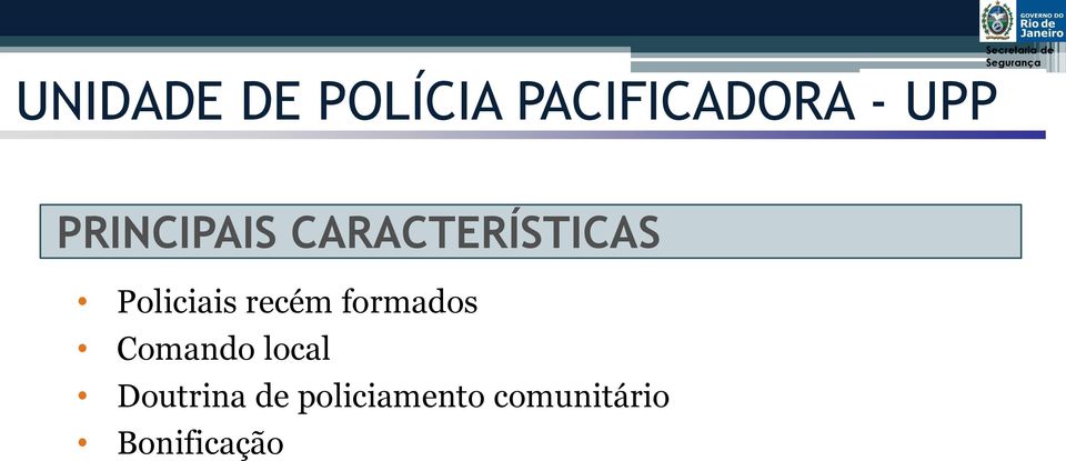 recém formados Comando local Doutrina