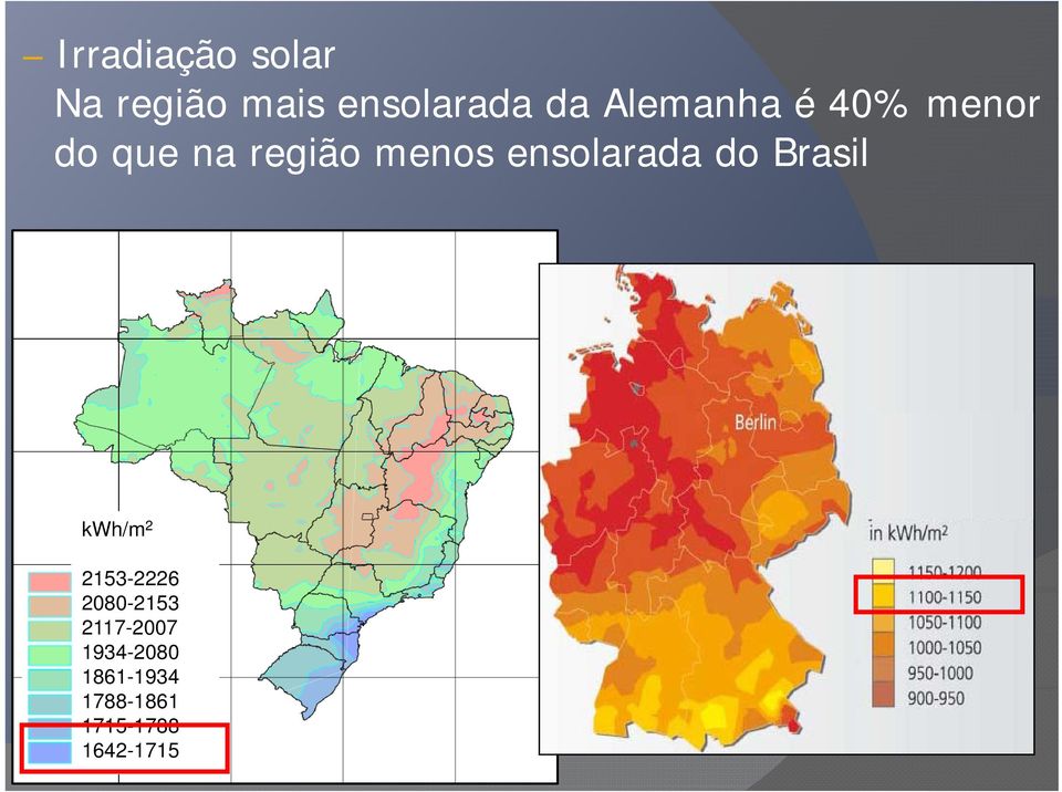 ensolarada do Brasil kwh/m 2 2153-2226 2080-2153