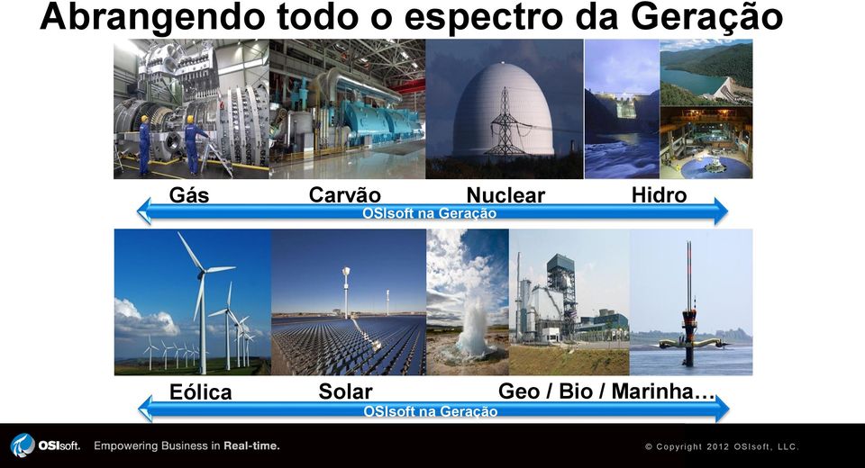 Eólica Solar Geo / Bio / Marinha OSIsoft na