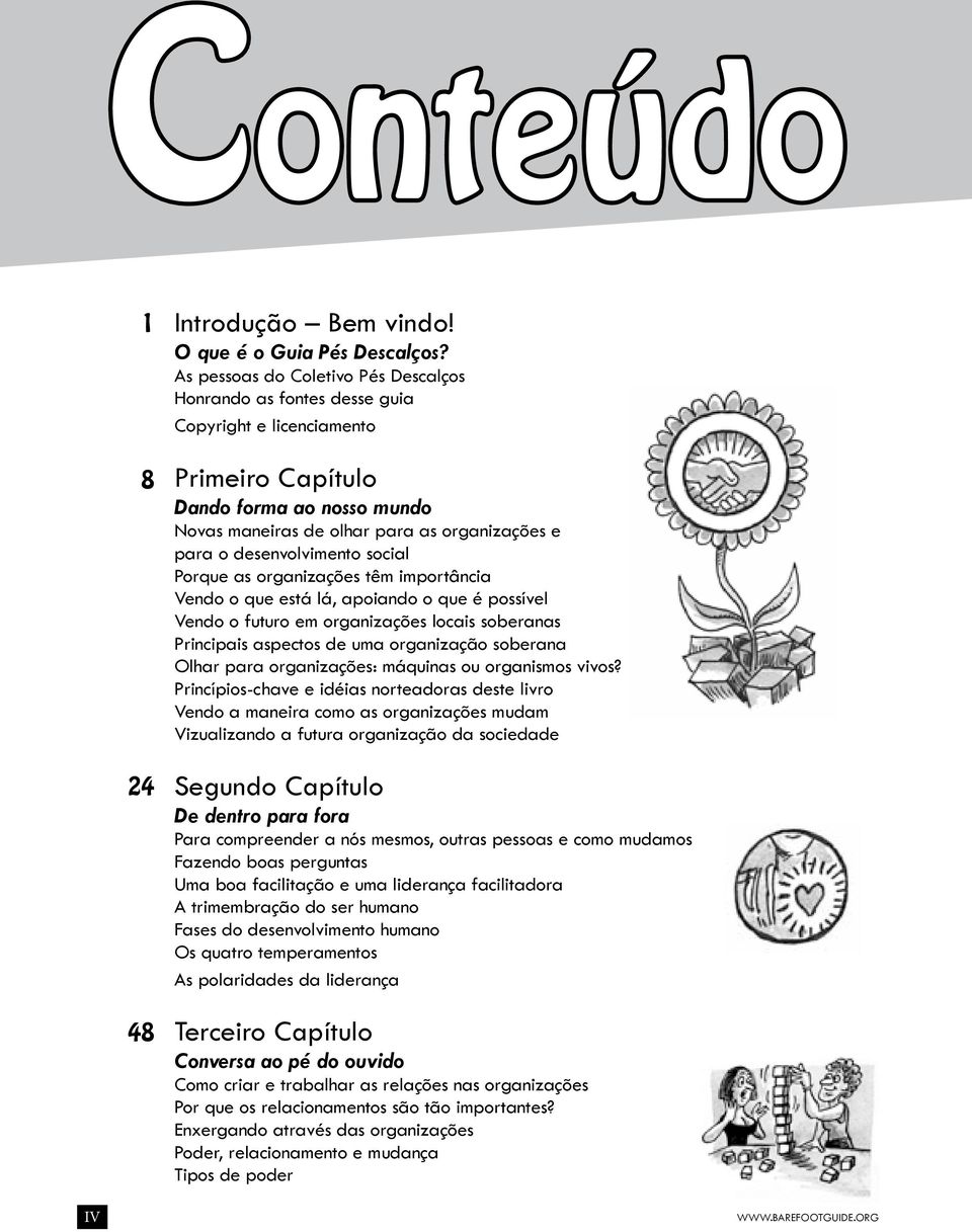 desenvolvimento social Porque as organizações têm importância Vendo o que está lá, apoiando o que é possível Vendo o futuro em organizações locais soberanas Principais aspectos de uma organização