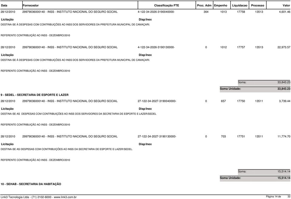 9 - SEDEL - SECRETARIA DE ESPORTE E LAZER 27-122-34-2027-3190040000-0 657 17750 13511 3,739.