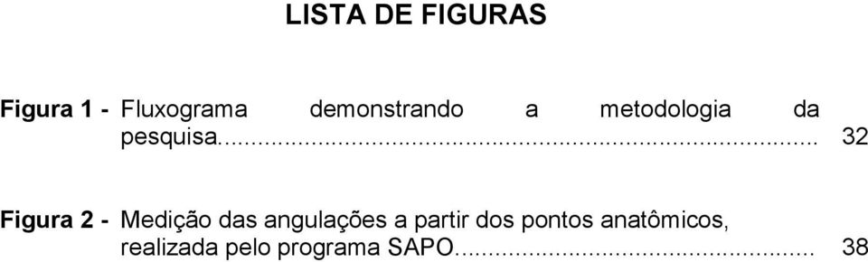 .. 32 Figura 2 - Medição das angulações a