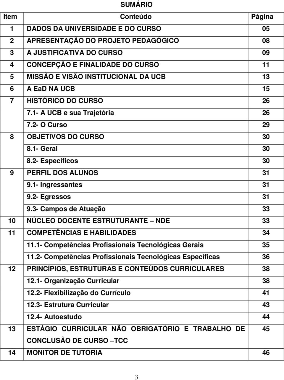 1- Ingressantes 31 9.2- Egressos 31 9.3- Campos de Atuação 33 10 NÚCLEO DOCENTE ESTRUTURANTE NDE 33 11 COMPETÊNCIAS E HABILIDADES 34 11.1- Competências Profissionais Tecnológicas Gerais 35 11.