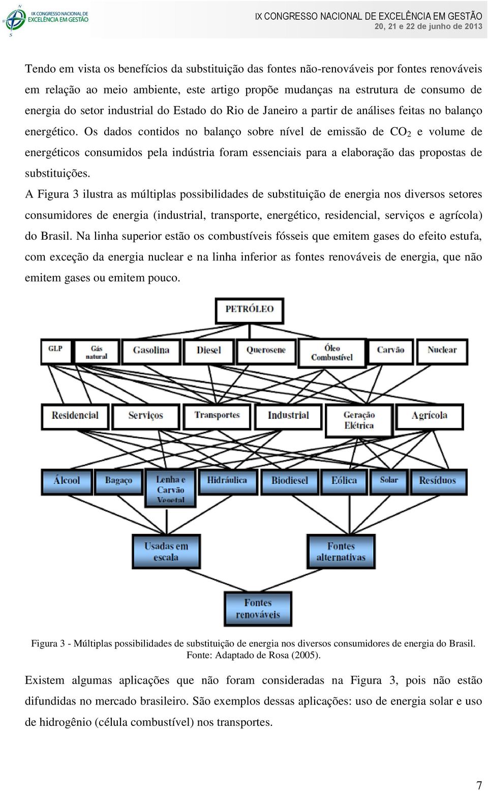 Os dados contidos no balanço sobre nível de emissão de CO 2 e volume de energéticos consumidos pela indústria foram essenciais para a elaboração das propostas de substituições.