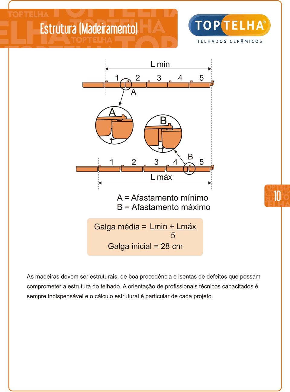 procedência e isentas de defeitos que possam comprometer a estrutura do telhado.