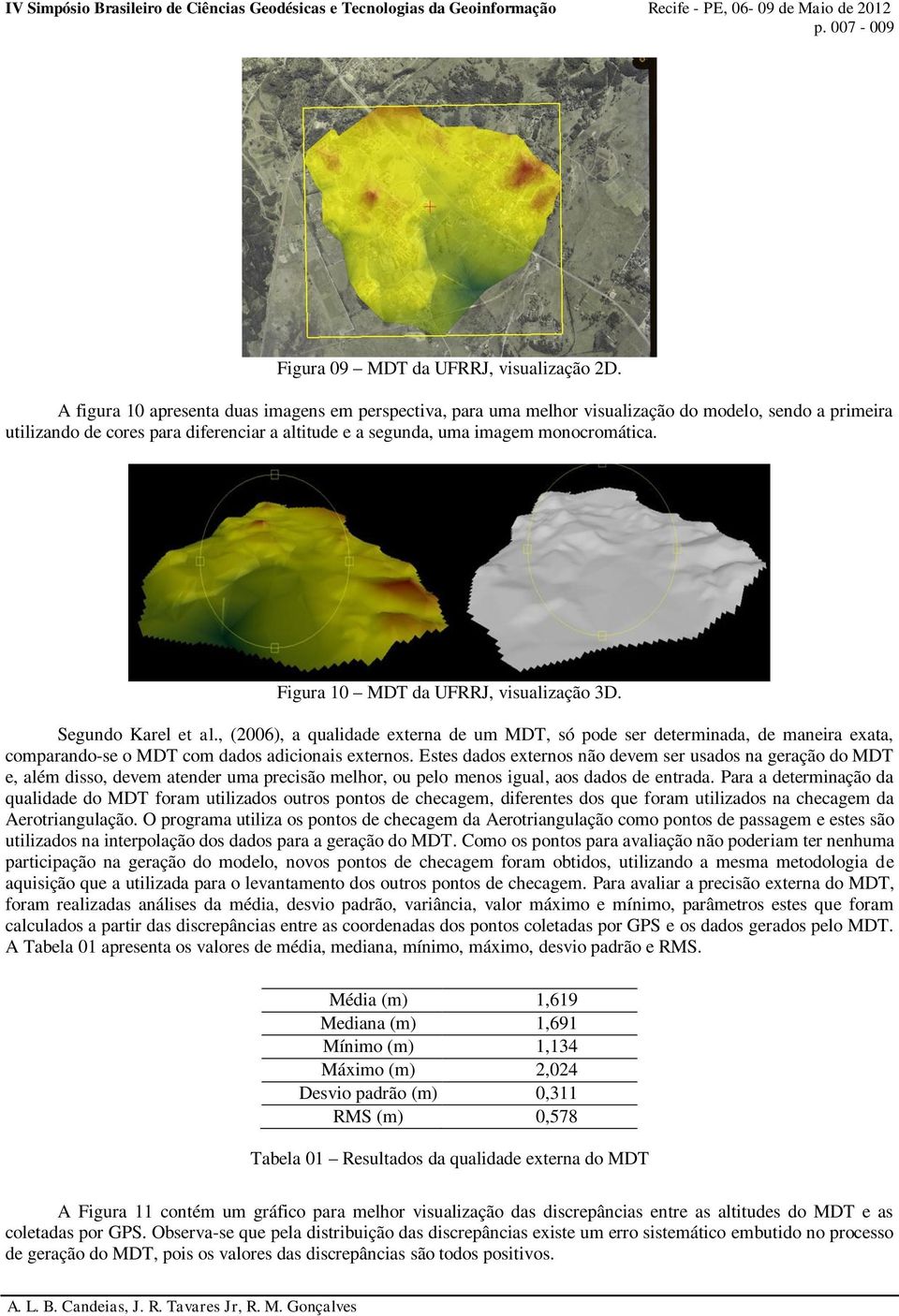 Figura 10 MDT da UFRRJ, visualização 3D. Segundo Karel et al., (2006), a qualidade externa de um MDT, só pode ser determinada, de maneira exata, comparando-se o MDT com dados adicionais externos.