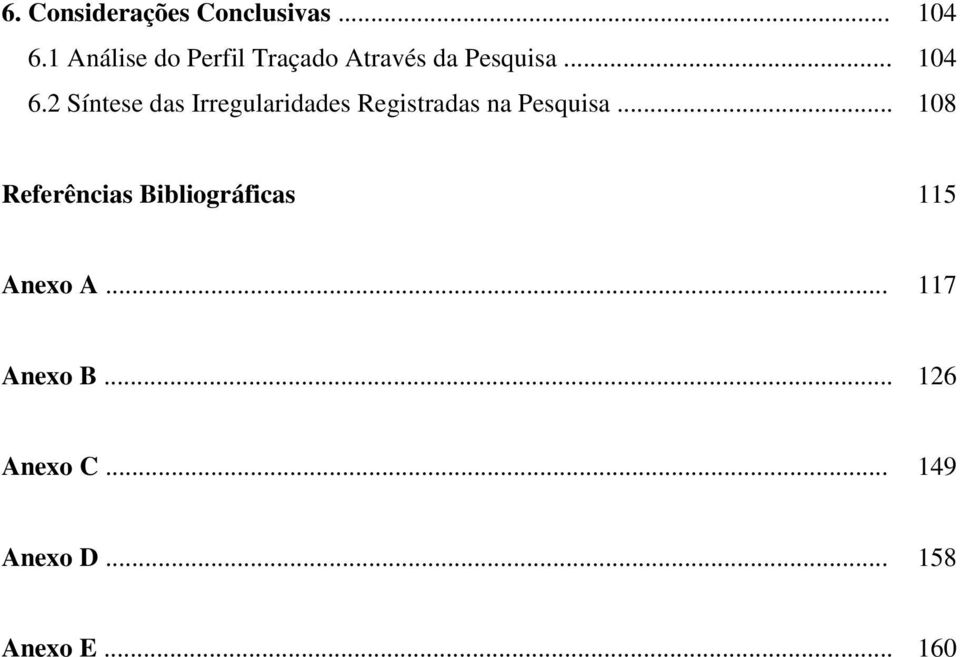 2 Síntese das Irregularidades Registradas na Pesquisa.