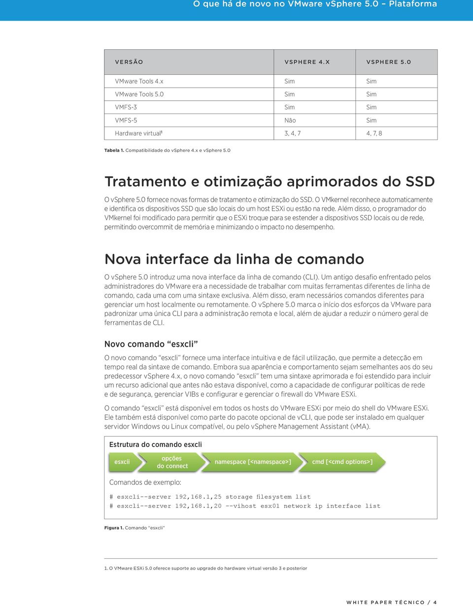 O VMkernel reconhece automaticamente e identifica os dispositivos SSD que são locais do um host ESXi ou estão na rede.