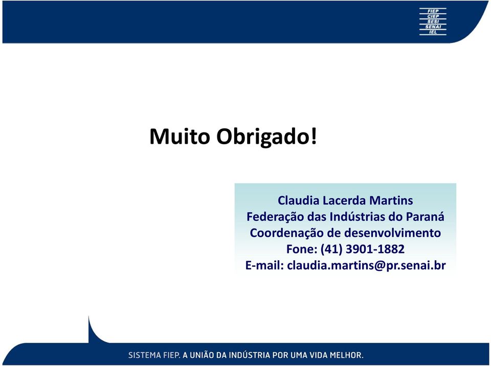 Claudia Lacerda Martins Federação das Indústrias do