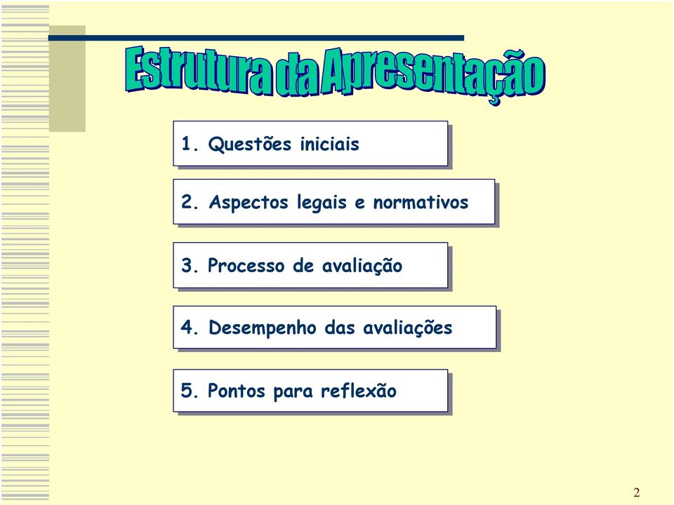 Processo de avaliação 4.