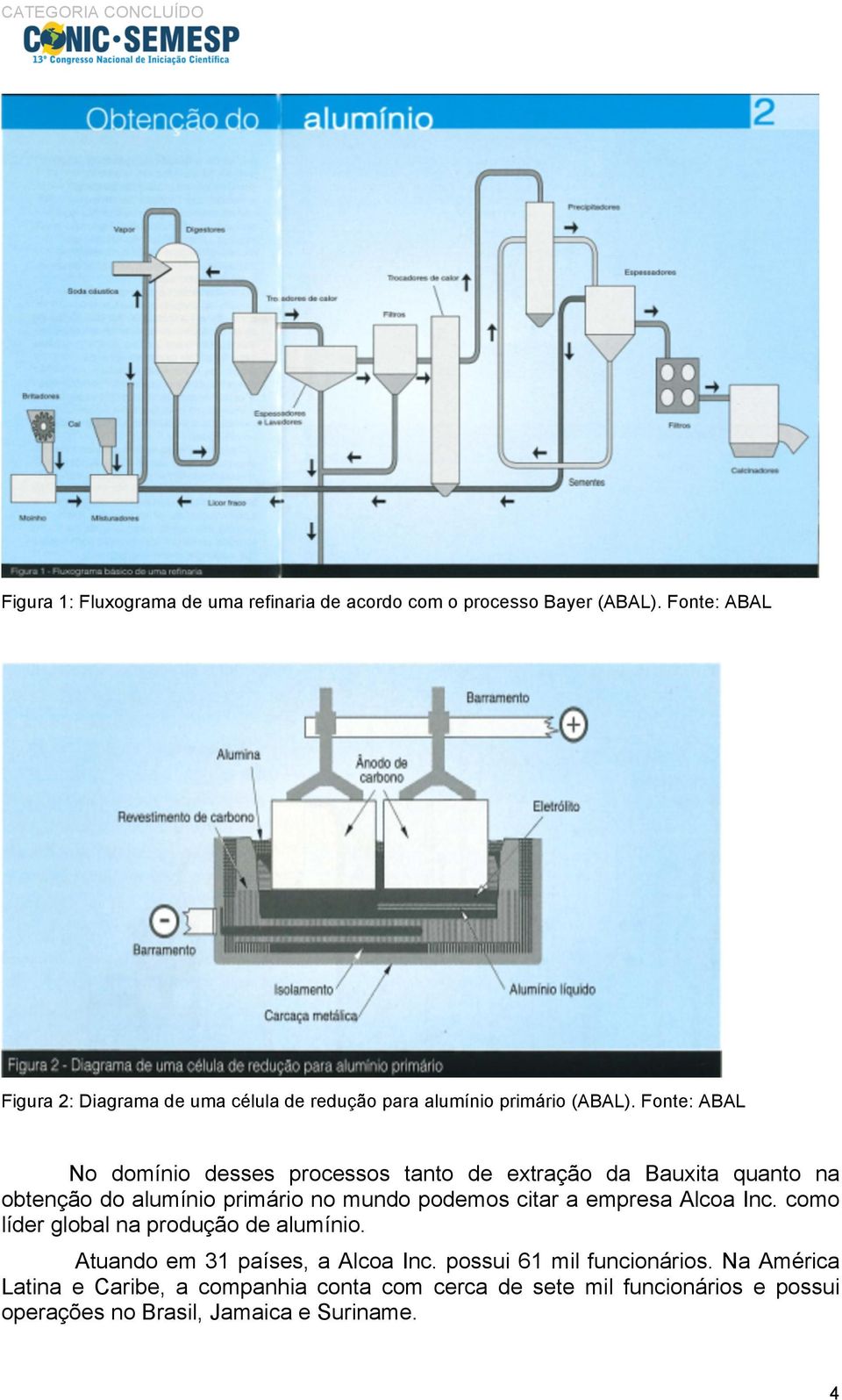 Fonte: ABAL No domínio desses processos tanto de extração da Bauxita quanto na obtenção do alumínio primário no mundo podemos citar a