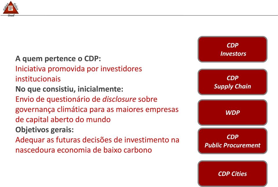 empresas de capital aberto do mundo Objetivos gerais: Adequar as futuras decisões de investimento