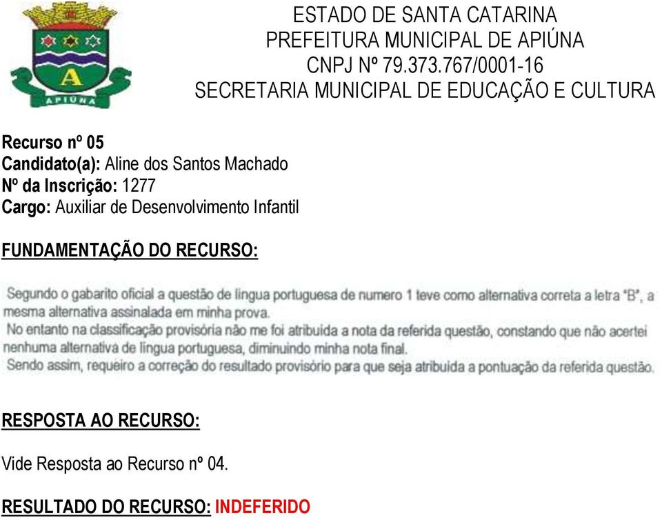 Auxiliar de Desenvolvimento Infantil ESTADO