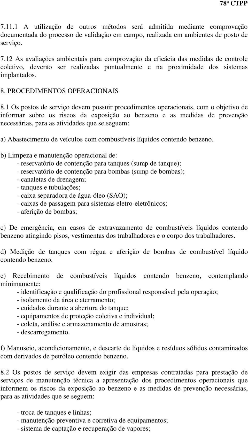 PROCEDIMENTOS OPERACIONAIS 8.