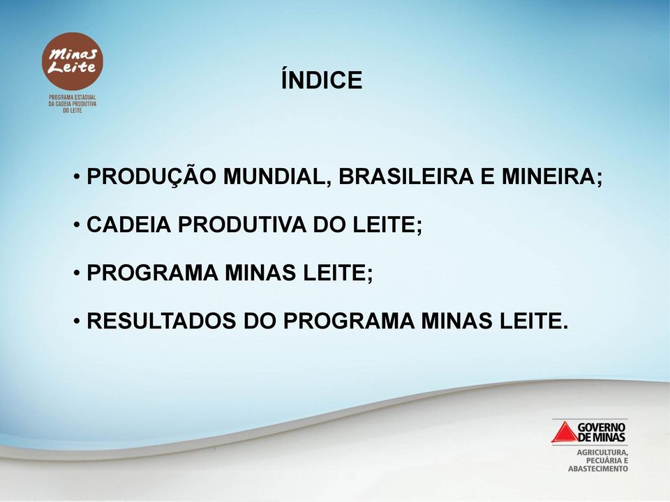 PRODUTIVA DO LEITE; PROGRAMA